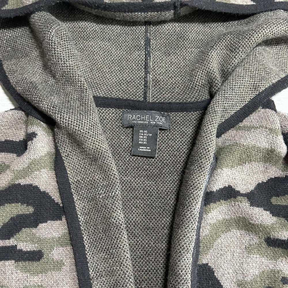 Rachel Zoe Camo Hooded Cardigan - Picture 2 of 6